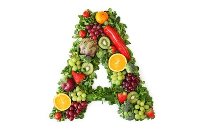 vitamines du groupe A dans les produits pour l'ostéochondrose lombaire